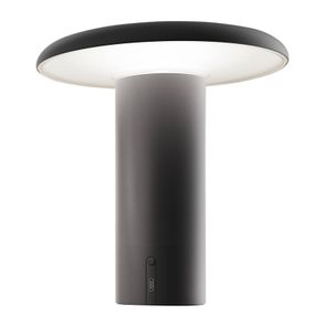 Artemide Takku stolová LED lampa s batériou čierna, Obývacia izba / jedáleň, kov, 2.5W, K: 19cm
