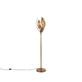 Vintage stojaca lampa zlatá - Botanica