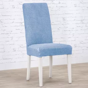 Super strečové poťahy NIAGARA modrá stoličky s operadlom 2 ks (40 x 40 x 55 cm)