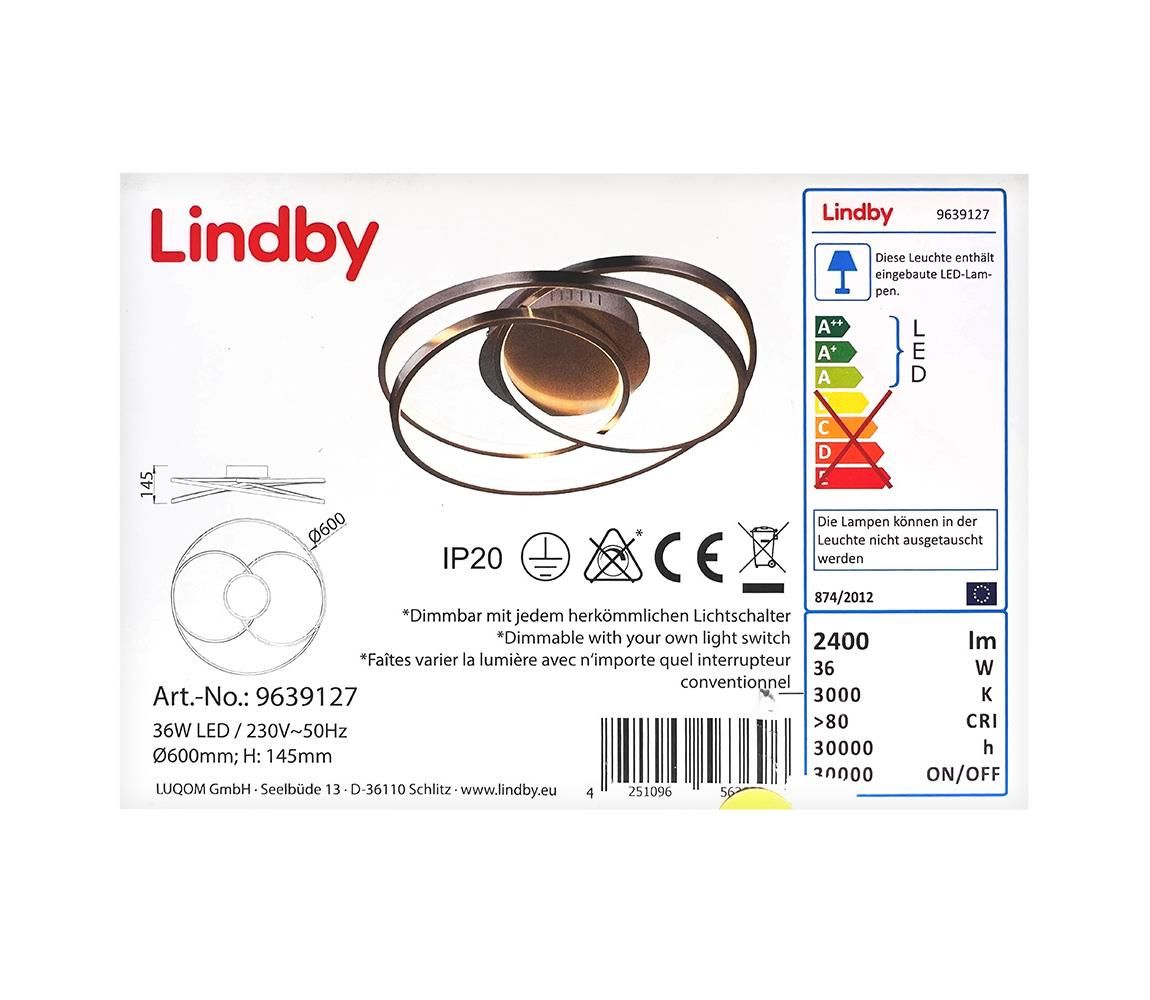 Lindby - LED Stmievateľné stropné svietidlo RONKA LED/36W/230V