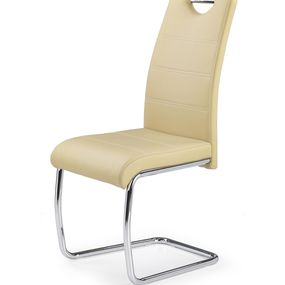 Jedálenská stolička K211 - béžová / chróm