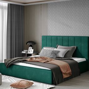ArtElta Manželská posteľ AUDREY | 160 x 200 cm Farba: Zelená / Kronos 19