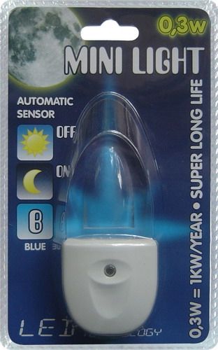 Prezent 1611 Mini Light LED orientačné osvetlenie do zásuvky (modré svetlo)