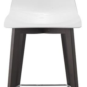SCAB - Barová stolička ZEBRA ANTISHOCK NATURAL vysoká - biela/wenge
