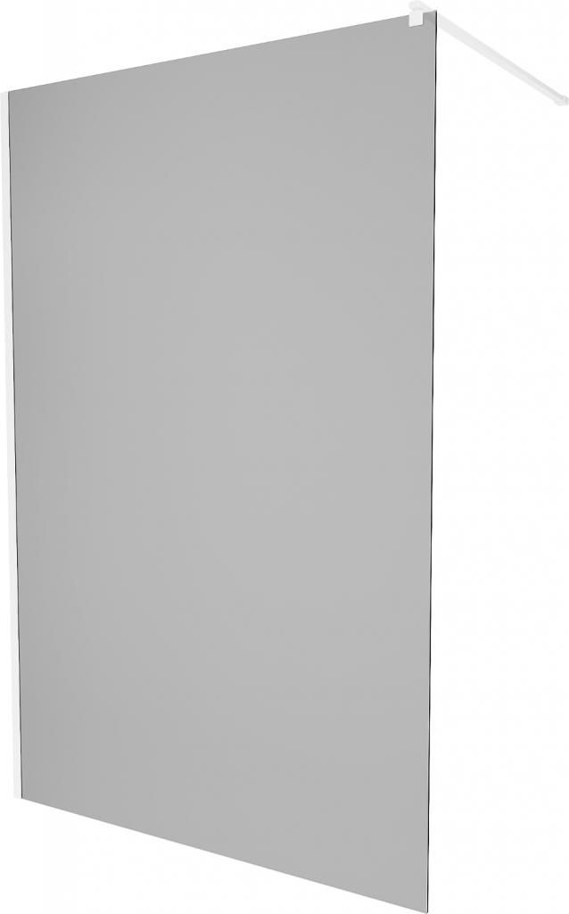 MEXEN/S - KIOTO Sprchová zástena WALK-IN 100 x 200 cm, grafit 8 mm, biela 800-100-101-20-40