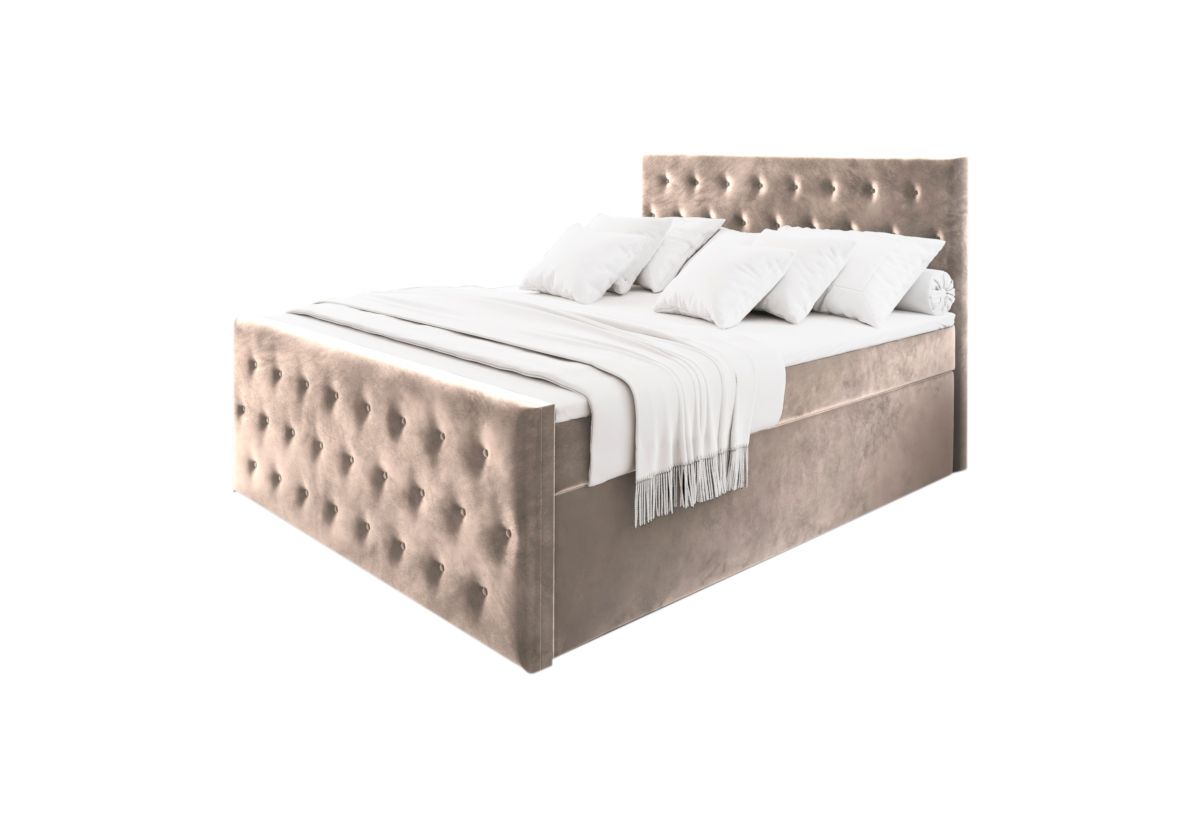 Expedo Čalúnená posteľ boxspring FENDI, 160x200, casablanca 4