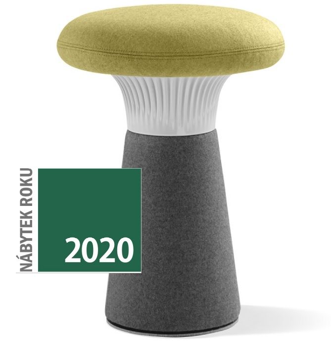 LD SEATING designový taburet FUNGHI-N2 40/50, sivý plast