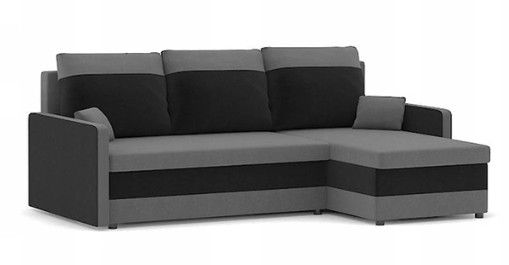 DomTextiluRohová sedacia súprava MILTON sivo čiernej farby 215 cm