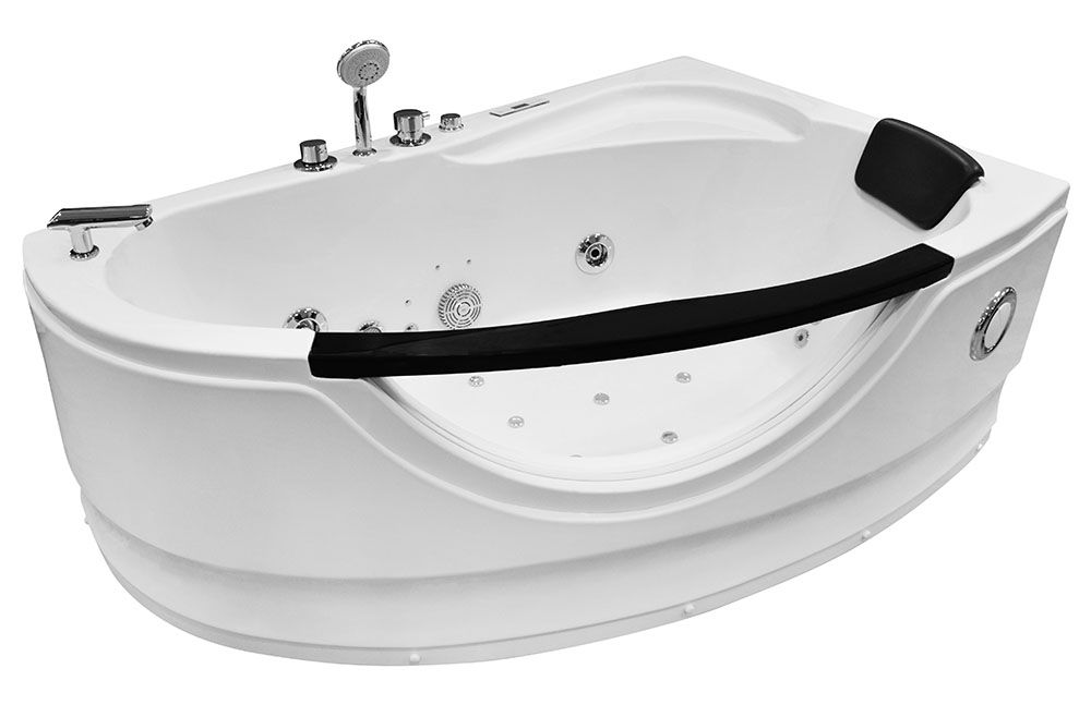 M-SPA - Kúpeľňová vaňa pravá s hydromasážou 0024 pre 1 osobu 169 x 90 x 56 cm