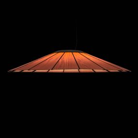 LZF LamPS Banga SG LED svietidlo, Ø 120 cm, čerešňa, Obývacia izba / jedáleň, drevená dyha, akryl, kov, 52W, K: 20cm