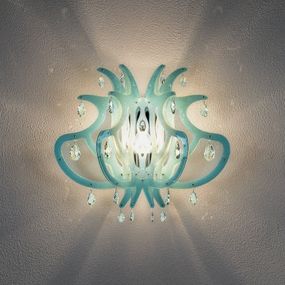 Slamp Medusa dizajnérske nástenné svietidlo, modrá, Obývacia izba / jedáleň, plast, E27, 12W, L: 65 cm, K: 56cm