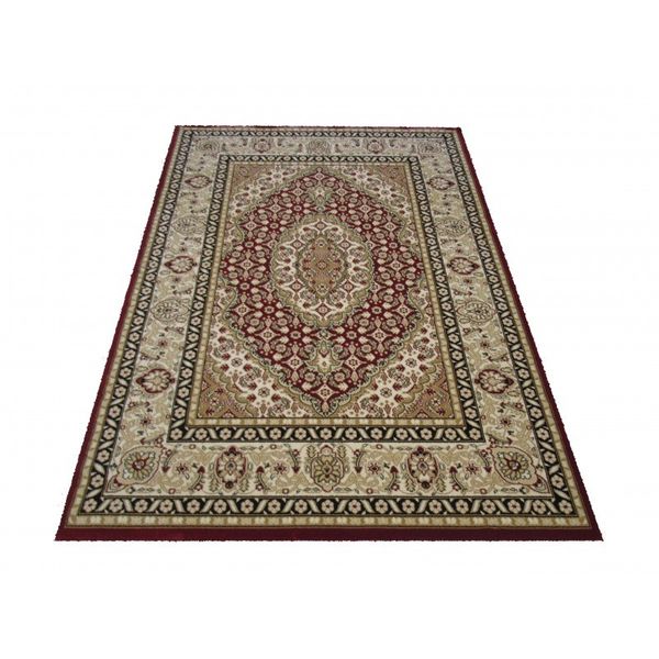 DomTextilu Vintage koberec v červenej farbe s krémovými vzormi 17618-128921