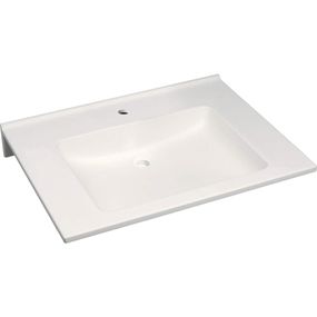 Geberit Publica - Umývadlo bezbariérové, 700x550x115 mm, bez prepadu, otvor na batériu, alpská biela 402070016