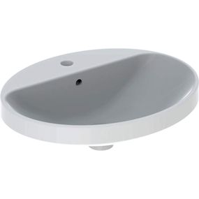 Geberit VariForm - Umývadlo zápustné 550x450 mm, s prepadom, otvor na batériu, biela 500.720.01.2