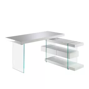Estila Moderný pracovný stôl Forma Moderna so sklenenými nožičkami 140cm