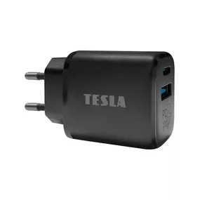 TESLA Electronics - Rychlonabíjací adaptér 25W čierna