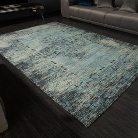 Estila Orientálny obdĺžnikový koberec Adassil s modrým vzorom 240cm