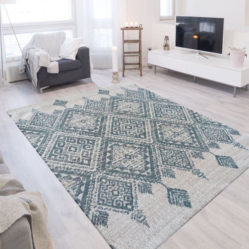 DomTextilu Škandinávsky koberec so vzormi mätovo zelenej farby 70562-247093