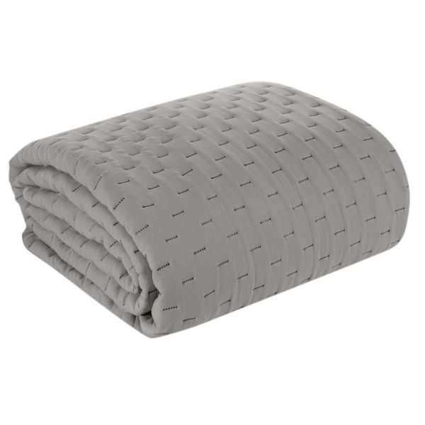 DomTextilu Moderný sivý matný jednofarebný prehoz na posteľ Šírka: 220 cm | Dĺžka: 240 cm 40508-185460
