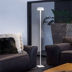 Oligo OLIGO Glance stojaca LED lampa biela matná, Obývacia izba / jedáleň, kov, akryl, 24.5W, K: 162cm