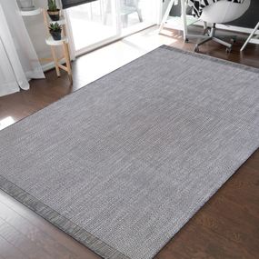 DomTextilu Jednoduchý a elegantný sivý hladký koberec pre všetranné využitie 45444-215283