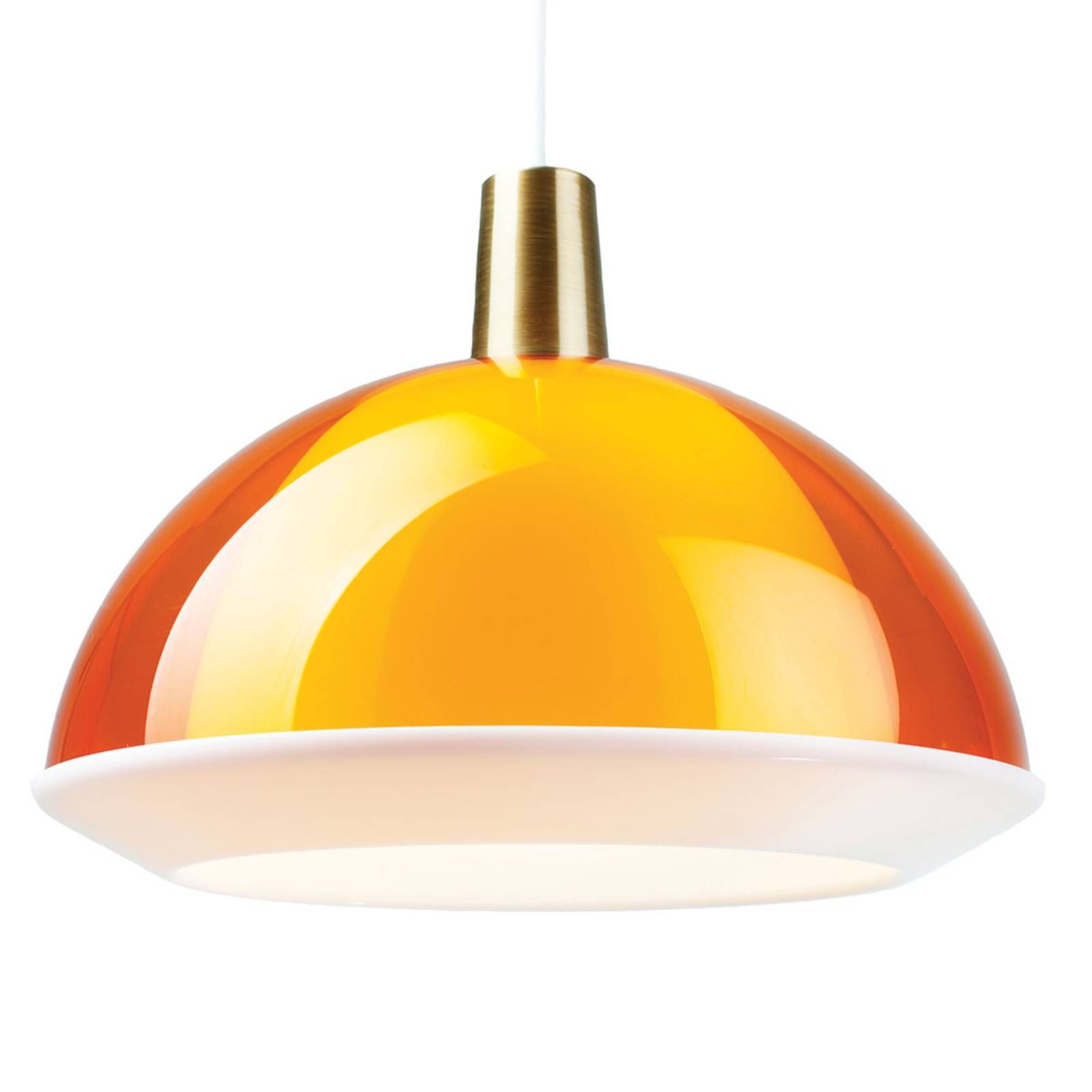Innolux Kuplat 400 závesná lampa 40 cm oranžová, Obývacia izba / jedáleň, akryl, hliník, E27, 35W, K: 30cm
