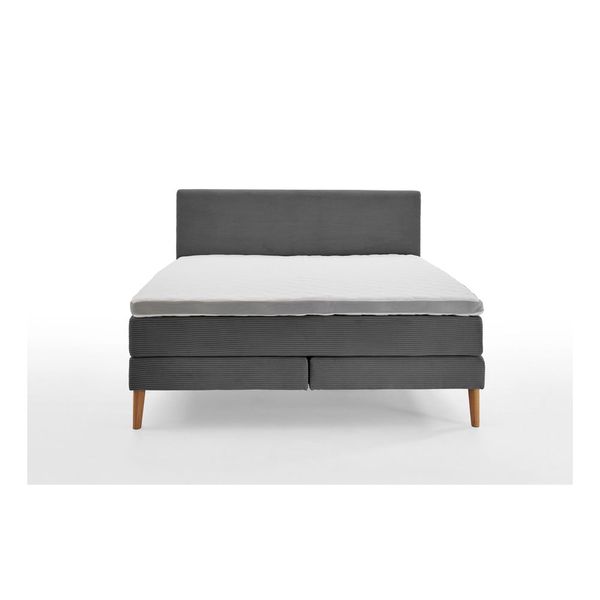 Tmavosivá boxspring posteľ 160x200 cm Linea - Meise Möbel