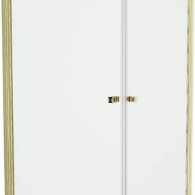 MEXEN/S - PRETORIA duo sprchovací kút 90 x 90 cm, transparent, zlatá 852-090-090-50-00-02