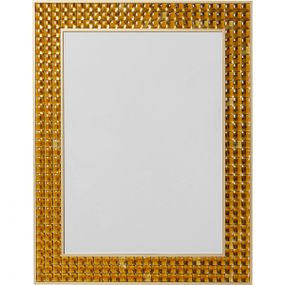 KARE Design Nástěnné zrcadlo Crystals - mosazné, 80x100cm