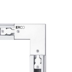 ERCO 3-fázový rohový konektor vonkajší biela, plast, P: 6.7 cm, L: 6.7 cm