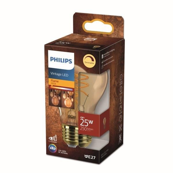 Philips 8719514315433 LED žiarovka vintage E27 4W/25W 250lm 1800K A60 GOLD stmievateľná