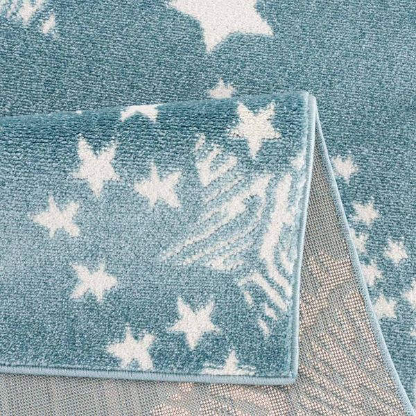 DomTextilu Originálny modrý koberec do detskej izby STARS 41832-197197