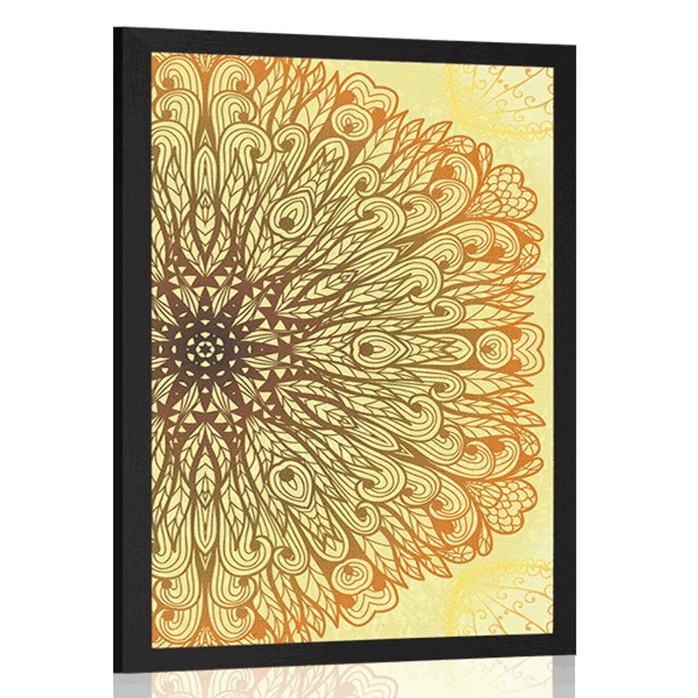 Plagát jedinečný etnický ornament - 30x45 black