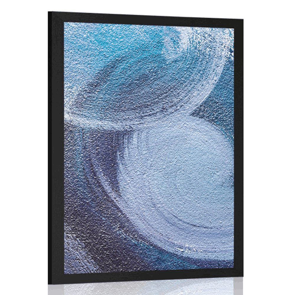 Plagát moderné abstraktné ťahy - 20x30 black