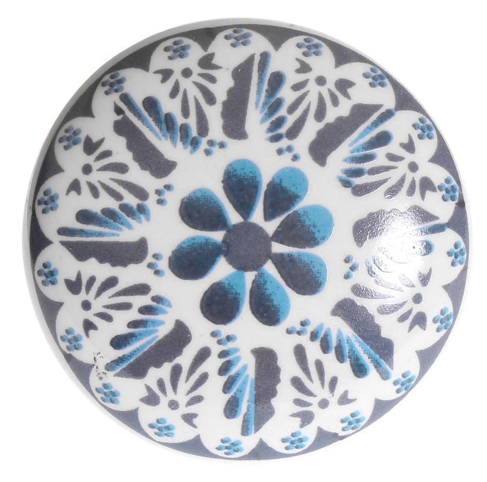 La finesse Porcelánová úchytka White Blue