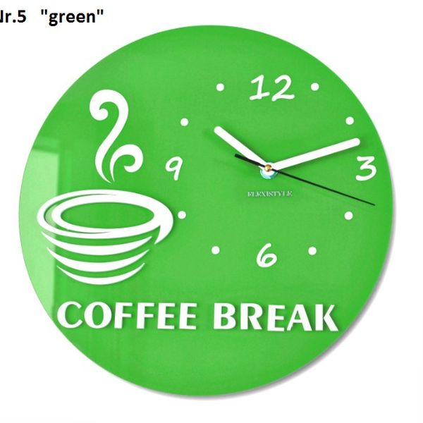 DomTextilu Kuchynské ručičkové hodiny zelenej farby 8101-22172