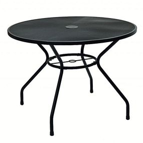 DEOKORK Kovový stôl TAMPA ø 100 cm (čierna)
