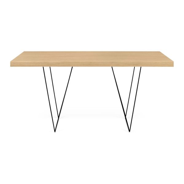 Stôl s čiernymi nohami TemaHome Multi, 160 × 90 cm