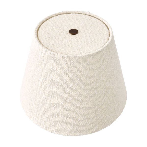 Audo Copenhagen Torso stolová LED lampa, hnedá/biela, 57 cm, Obývacia izba / jedáleň, keramika, textil dedar, mosadz, oceľ, E27, 6W, K: 57cm
