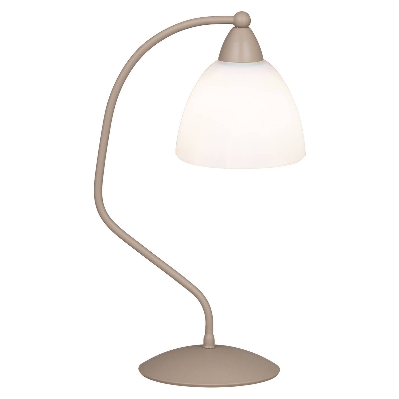 Lam Stolná lampa 1795/1L biela, havana béžová, Obývacia izba / jedáleň, železo, sklo, E14, 28W, K: 37cm
