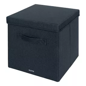 Tmavosivé látkové úložné boxy v súprave 2 ks s vekom 33x38x32.5 cm – Leitz