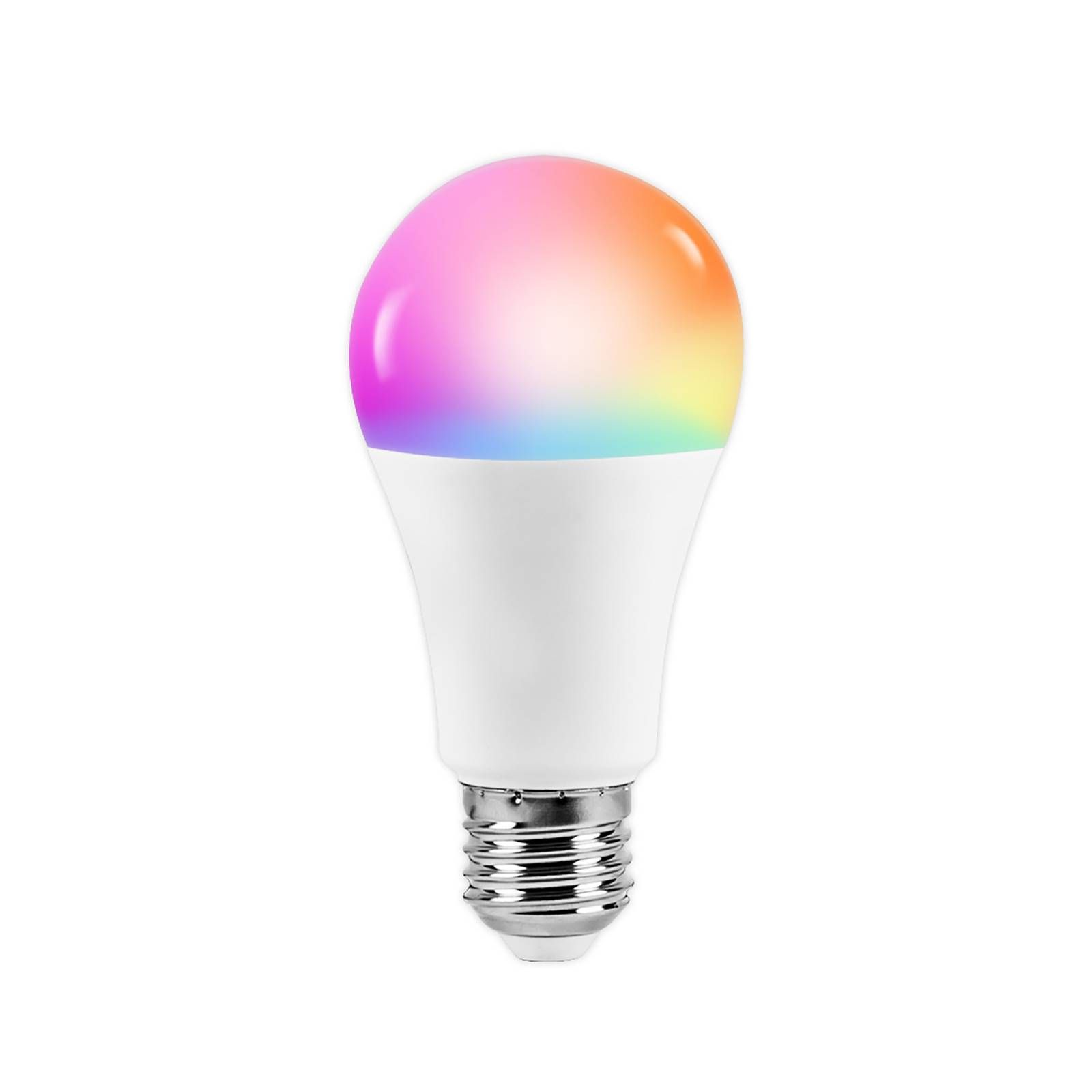 PRIOS Smart LED E27 A60 9W RGB tunable white WiFi Tuya, nikel, hliník, E27, 9W, Energialuokka: F, P: 11.8 cm