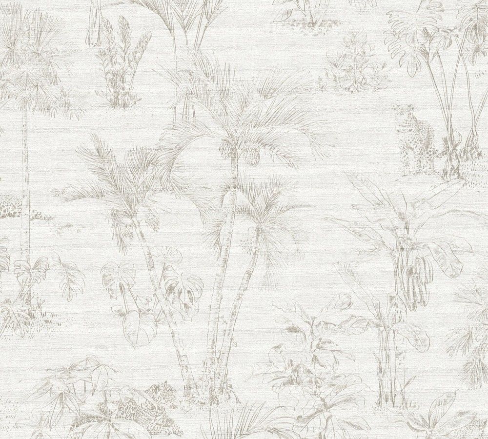 KT1-12083 A.S. Création vliesová tapeta na stenu prírodný motív s palmami Cuba 2024, veľkosť 10,05 m x 53 cm