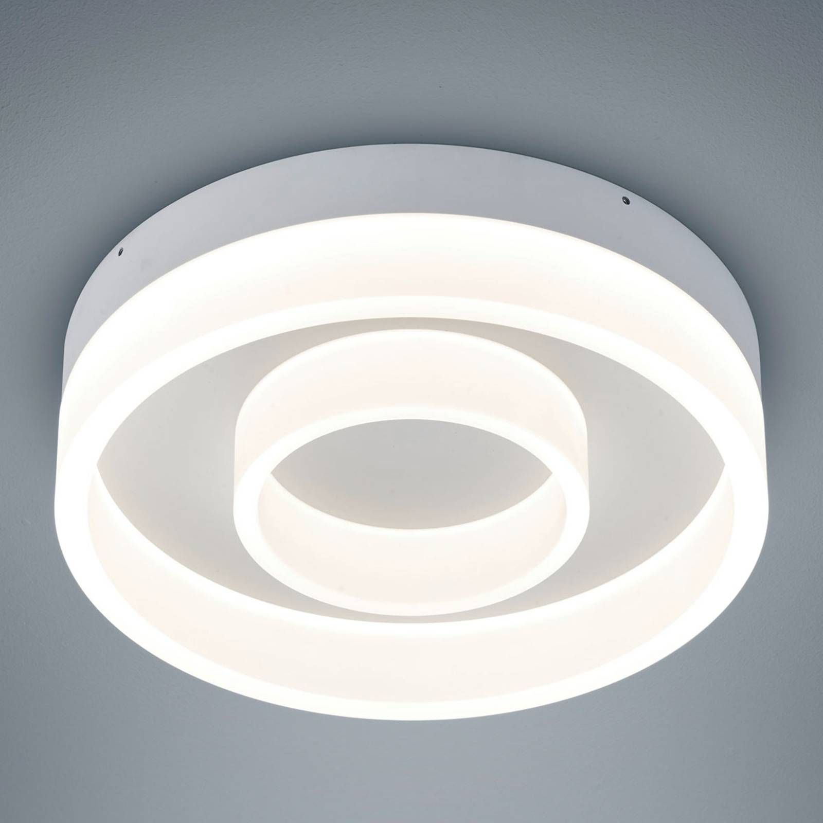 Helestra Liv – okrúhle stropné LED svetlo, Ø 30 cm, Obývacia izba / jedáleň, kov, akryl, 34W, K: 7.5cm