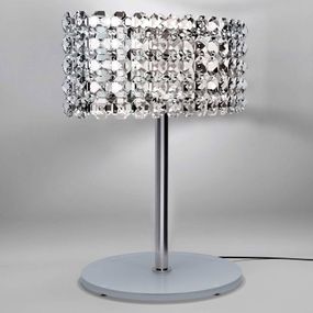 Marchetti Krištáľová stolná lampa BACCARAT priehľadná, Obývacia izba / jedáleň, kov, sklenený krištáľ, G9, 75W, L: 34 cm, K: 40cm