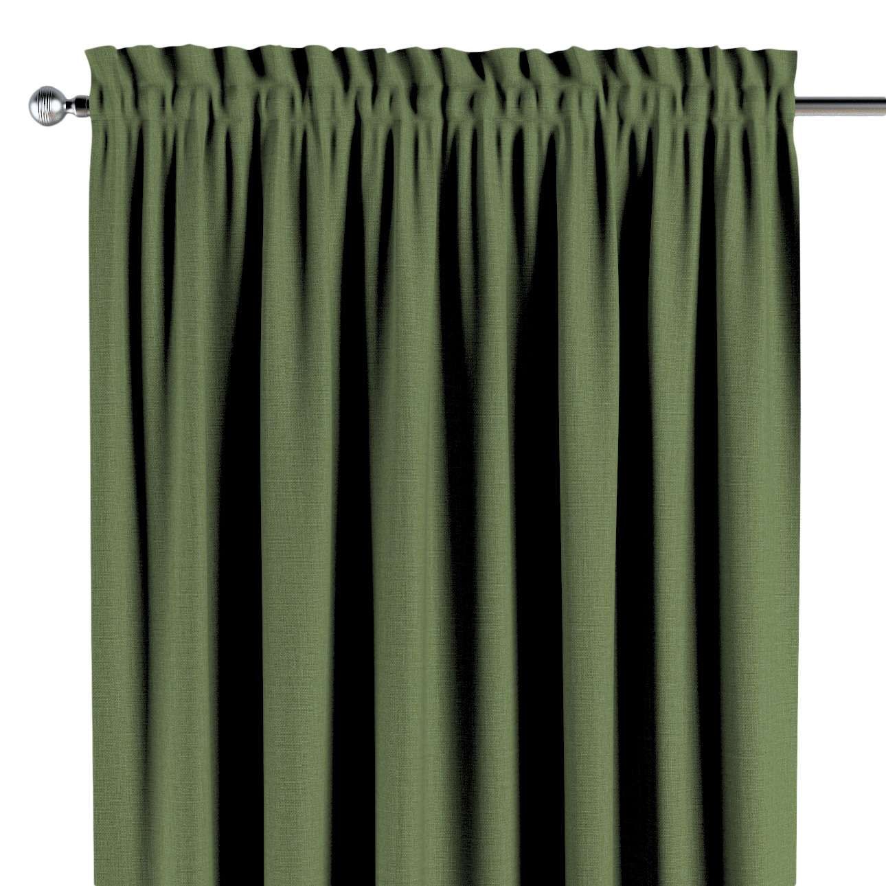 Dekoria Zatemňujúci záves s navliekacou riasiacou páskou, zelená štruktúra, 1 ks 140 × 260 cm, Blackout 300 cm, 269-15