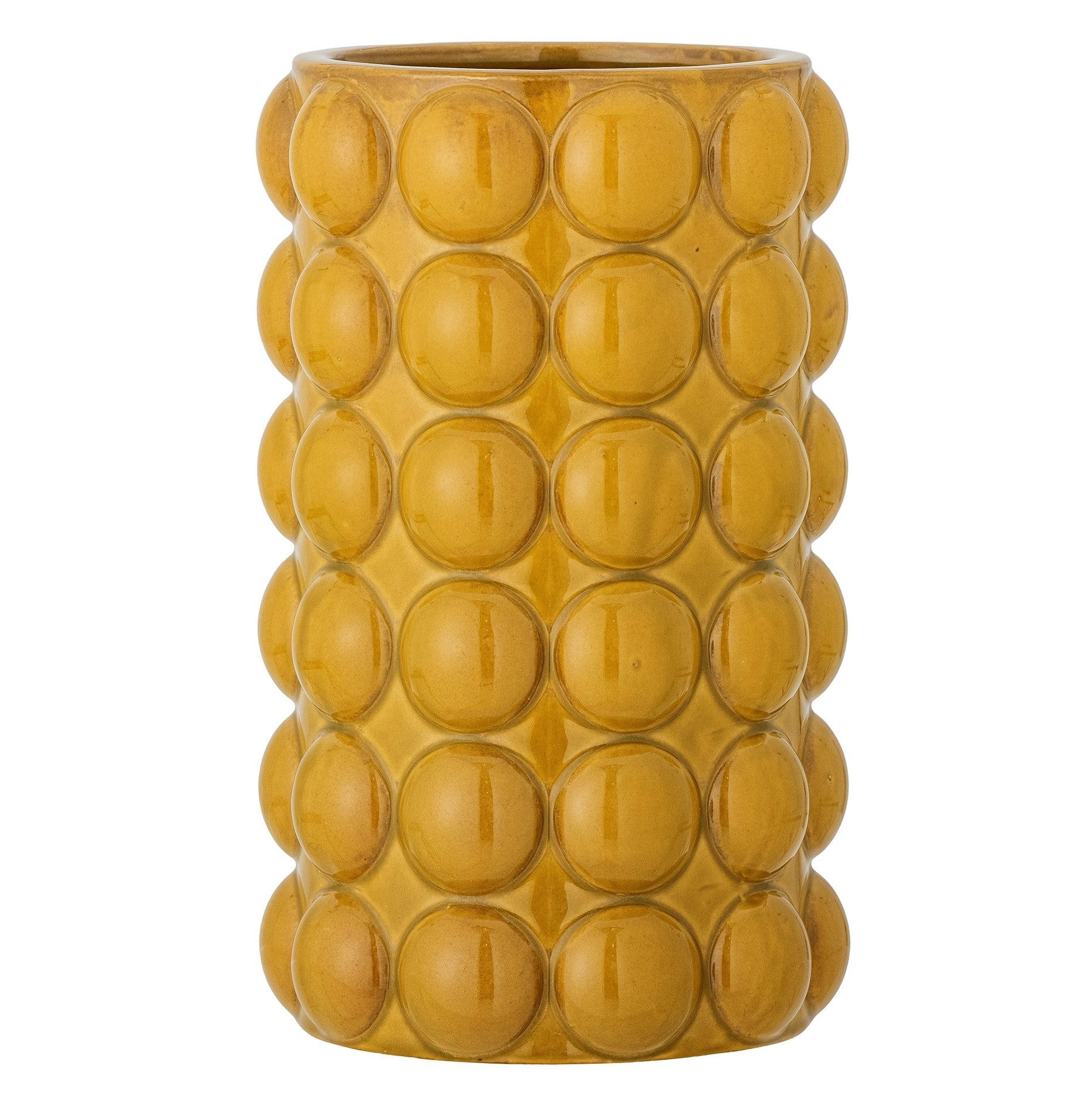 Bloomingville Kameninová váza Deia Yellow 25 cm