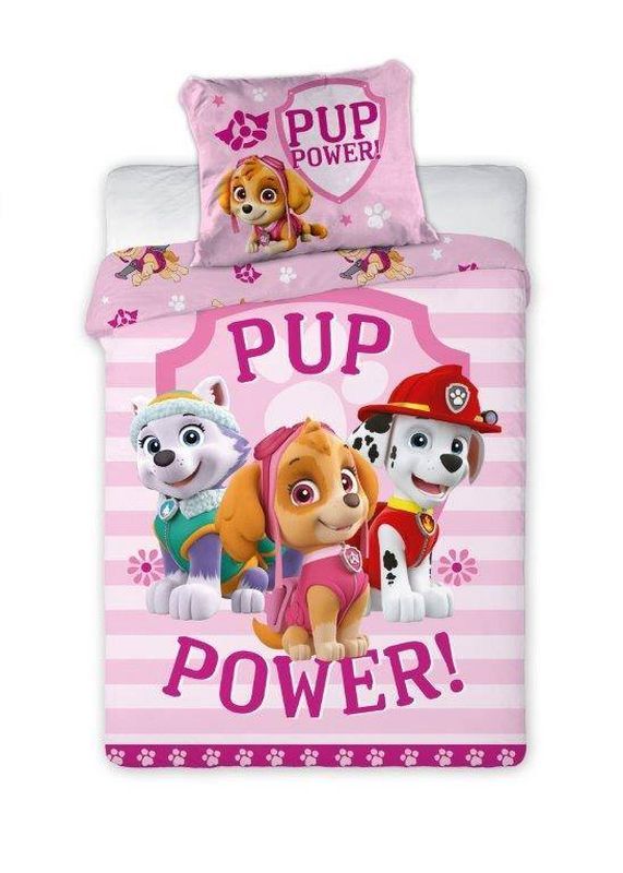 Detské obliečky do postieľky 100x135 PAW Patrol pink