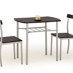 Halmar LANCE zostava stôl + 2 stoličky wenge