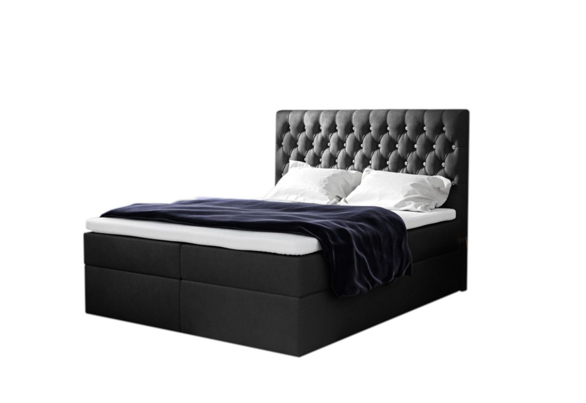 Expedo Čalúnená posteľ boxspring TOMIO + topper, 140x200, jasmine 100